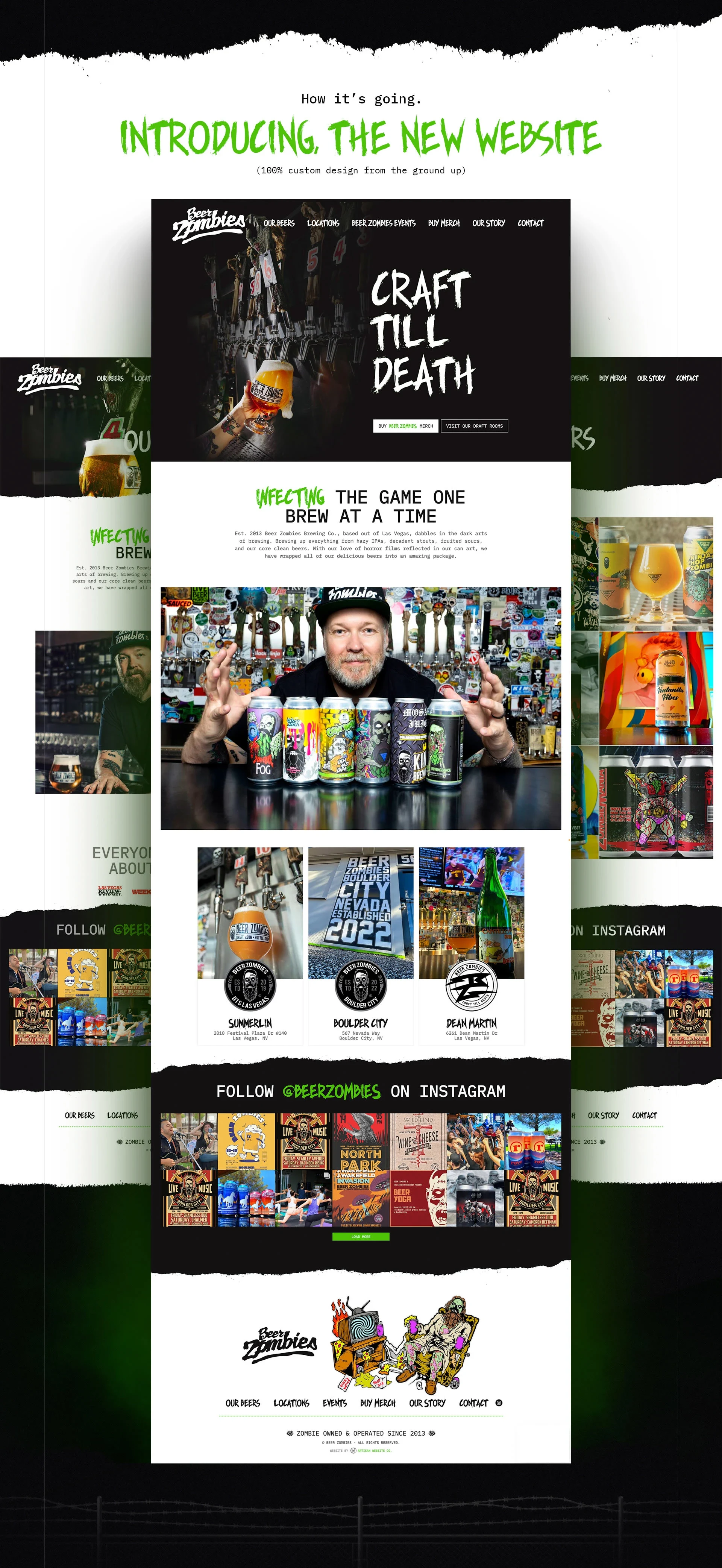 Original 2023 Beer Zombies Webflow homepage