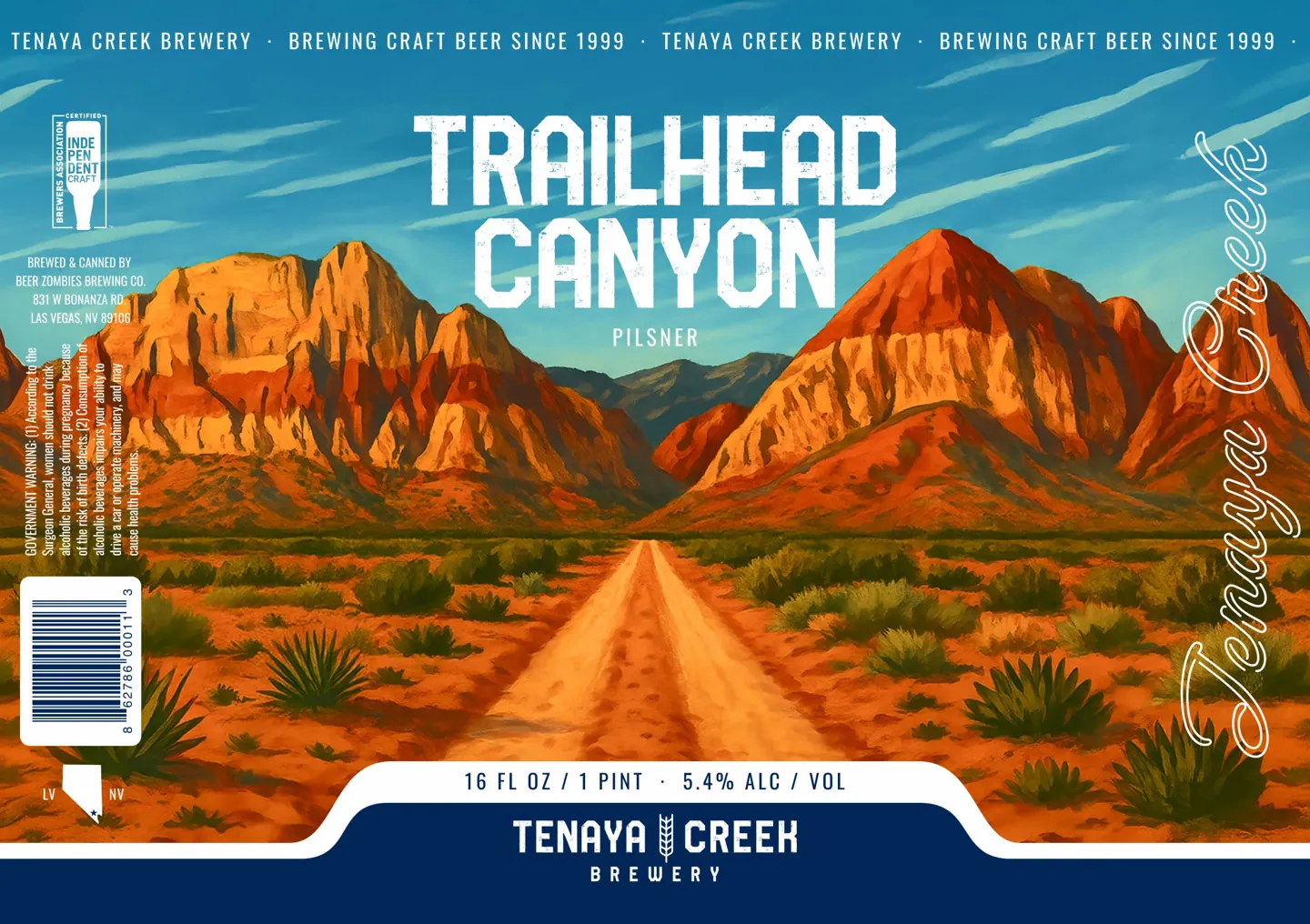 Trailhead Canyon · Full label artwork