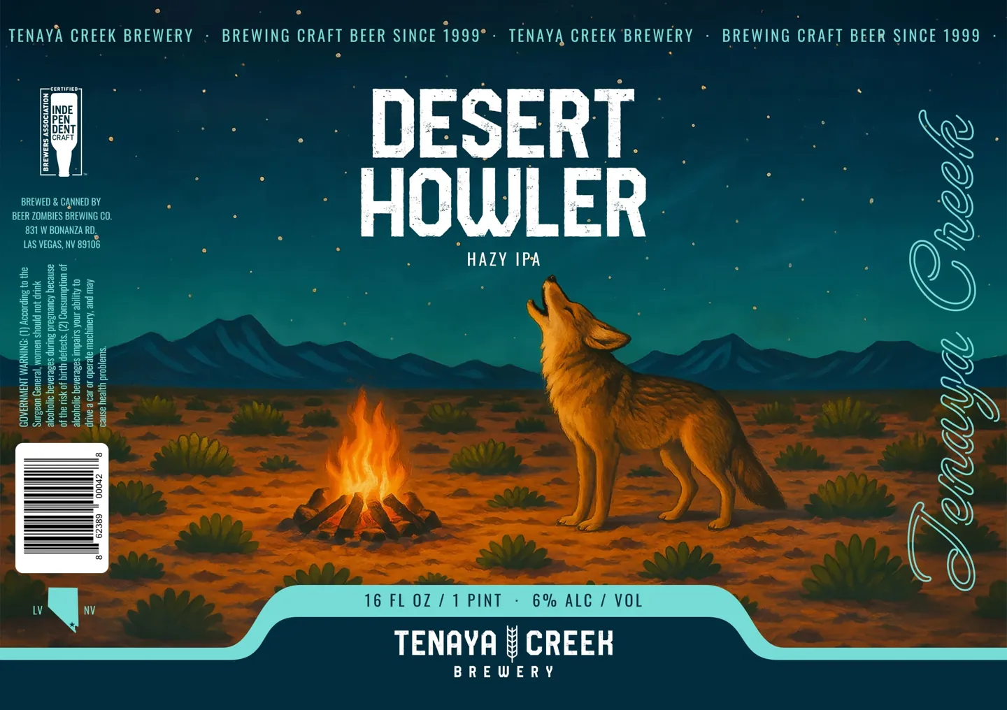 Desert Howler · Full label artwork