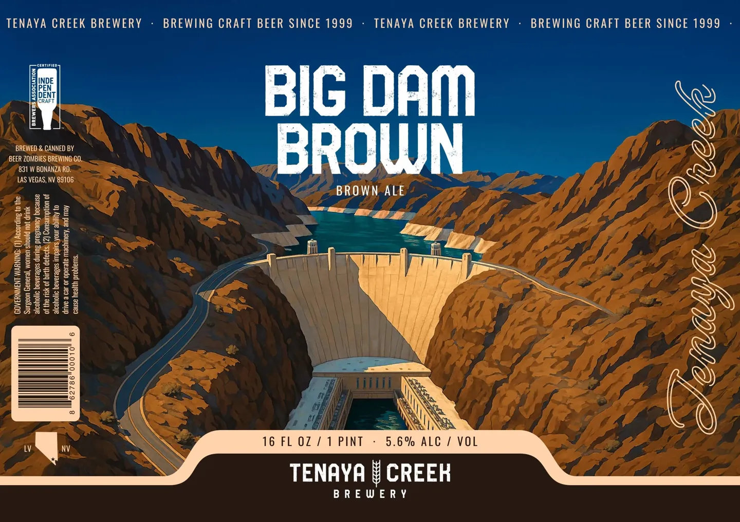 Big Dam Brown · Full label artwork